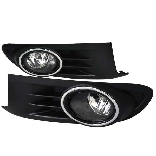 2010-2014 VW Jetta/Golf Mk6 TDI/TSI 12V/55W 9006 Fog Lights Kit Chrome/Clear