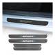 Dodge Door Sill Scuff Plate Illuminated Brushed Stainless Steel Brushed Dark 4Pcs