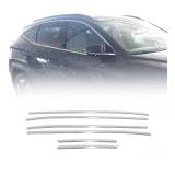 2022-2025 Hyundai Tucson Window Molding Trim Streamer Silver 6x Brushed