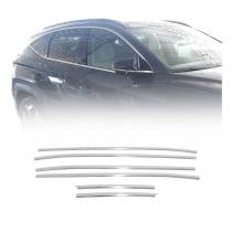 2022-2025 Hyundai Tucson Window Molding Trim Streamer Silver 6x Brushed