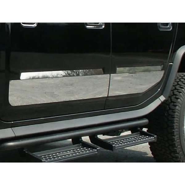 2003-2009 Hummer H2 Stainless Steel Side Accent Trim 4 Pcs