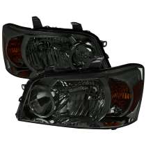 2004-2007 Toyota Highlander Factory Style Headlights Chrome/Smoke Lens