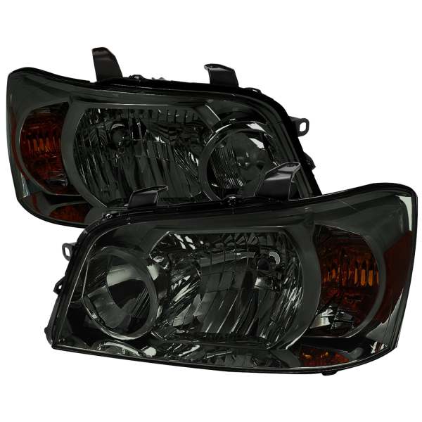 2004-2007 Toyota Highlander Factory Style Headlights Chrome/Smoke Lens