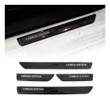 Chevrolet Door Sill Scuff Plate Scratch Protector Carbon Edition Black 4 Pcs