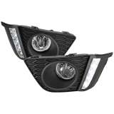2015-2017 Honda Fit 12V/55W H11 Fog Lights w/ LED Light Strip Chrome/Clear