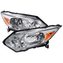 2016-2018 Honda HR-V Crystal Headlights w/ Amber Reflectors Chrome/Clear Lens