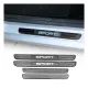 Mitsubishi Door Sill Scuff Plate Illuminated Sport Stainless Steel Dark 4 Pcs
