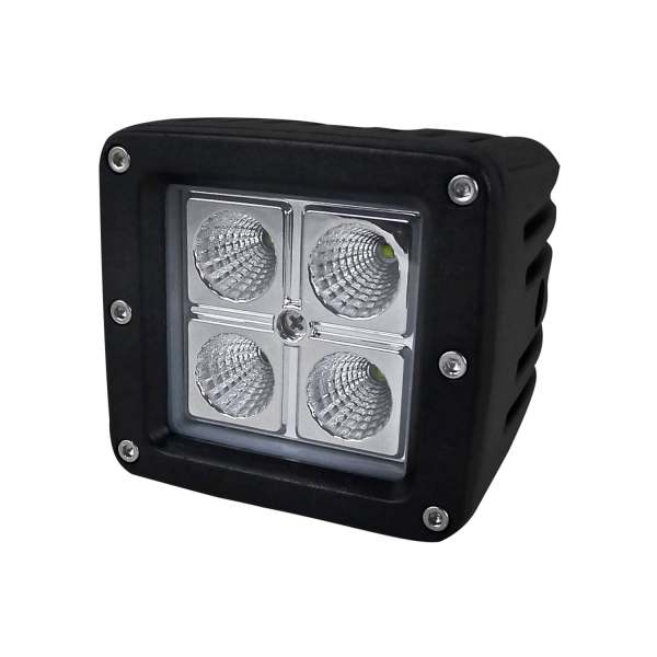 Universal Off Road 6000k Flood Beam 16W 4-LED Cube Fog Light Mounting Bracket