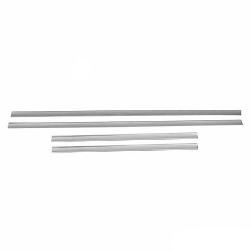 Mercedes Side Door Molding Trim Skirt Garnish Stainless Steel Silver 4Pcs