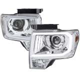 2009-2014 Ford F-20150 LED C-Bar Projector Headlights Chrome/Clear Lens