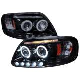 1997-2004 Ford F-20150 / 1997-2002 Expedition Dual Halo Projector Headlights Smoke