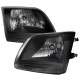 1997-2004 Ford F-20150/Expedition Factory Crystal Headlights Matt Black/Clear