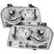 2005-2010 Chrysler 300 Factory Style Headlights Chrome Housing/Clear Lens