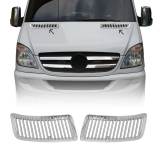 2006-2018 Mercedes Sprinter W906 Front Bumper Grill Trim Molding Silver 2Pcs