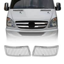 2006-2018 Mercedes Sprinter W906 Front Bumper Grill Trim Molding Silver 2Pcs