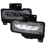 2016-2018 GMC Sierra 1500 6500K LED Fog Lights Kit Chrome Housing/Smoke Lens