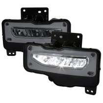 2016-2018 GMC Sierra 1500 6500K LED Fog Lights Kit Chrome Housing/Smoke Lens