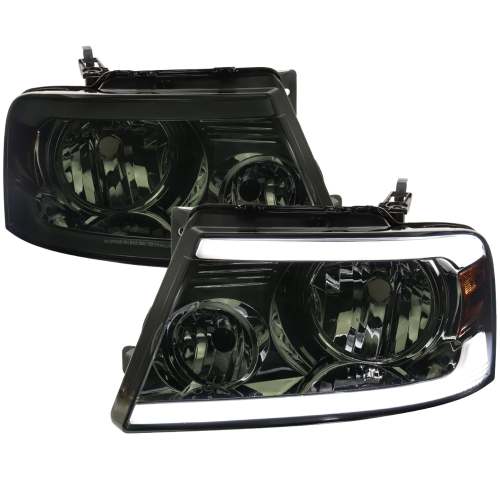 2004-2008 Ford F-20150/ 06-2008 Lincoln Mark LT LED Bar Factory Headlights Chrome