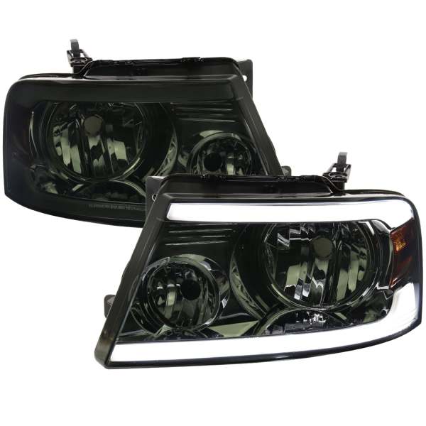 2004-2008 Ford F-20150/ 06-2008 Lincoln Mark LT LED Bar Factory Headlights Chrome