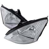 2000-2004 Ford Focus Factory Style Crystal Headlights Chrome/Clear Lens