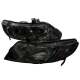 2006-2011 Honda Civic Sedan Crystal Headlights Chrome Housing/Smoke Lens