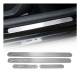 BMW Door Sill Scuff Plate Scratch Protector Stainless Steel Wave 4Pcs