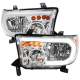2007-2013 Toyota Tundra/2008-2017 Sequoia LED Tube Factory Headlights Chrome