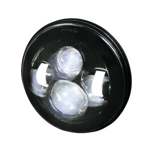Universal 7 Cree LED Projector Headlight - 1PC Matte Black Housing/Clear Lens