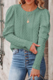 Elegant Solid Solid Color O Neck Tops