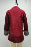 Fashion Casual Solid Buttons Asymmetrical Solid Color Turndown Collar Outerwear