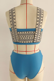 Vacation Print Patchwork Swimwears