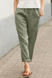 Casual Solid Patchwork Harlan Mid Waist Harlan Solid Color Bottoms