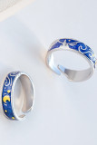 Fashion Print Patchwork Rings