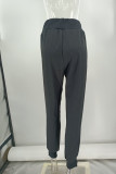 Casual Solid Patchwork High Waist Pencil Solid Color Bottoms