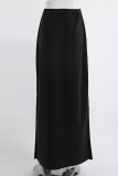 Casual Solid Patchwork Straight Solid Color Bottoms