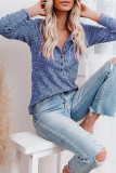 Casual Elegant Solid Buttons V Neck Tops