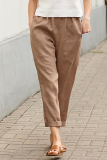 Casual Solid Patchwork Harlan Mid Waist Harlan Solid Color Bottoms