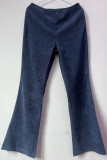 Fashion Casual Solid Solid Color Boot Cut High Waist Solid Color Bottoms