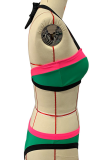 Vacation Solid Patchwork Swimwears