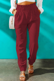 Casual Solid Patchwork Harlan High Waist Harlan Solid Color Bottoms