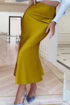 Casual Solid Patchwork Straight High Waist Solid Color Bottoms