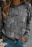 Casual Color-block Printed Sweatshirt