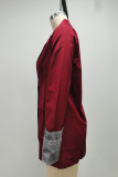 Fashion Casual Solid Buttons Asymmetrical Solid Color Turndown Collar Outerwear