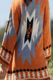 Casual Sweet Geometric Contrast POLO collar Tops