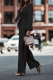 Fashion Solid Bandage V Neck Long Sleeve Two Pieces