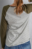 Casual Patchwork Patchwork O Neck Tops