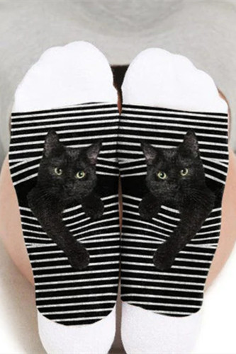 Fashion Casual Striped Patchwork Sock