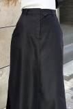 Casual Solid Patchwork Straight Solid Color Bottoms