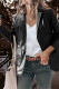 Fashion Solid Pocket Buttons Turndown Collar Outerwear