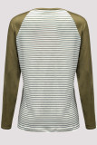 Casual Patchwork Patchwork O Neck Tops